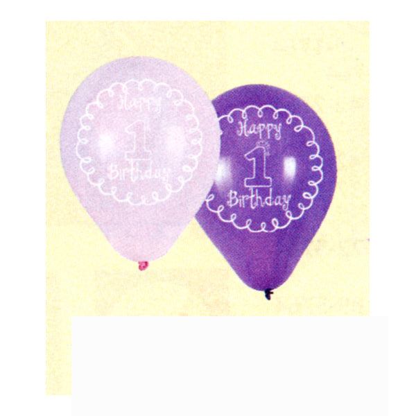 Celebrate 1 Girl Latex Balloons