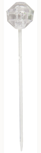 Clear Plastic Picks 2.875" Diamond Head-DS