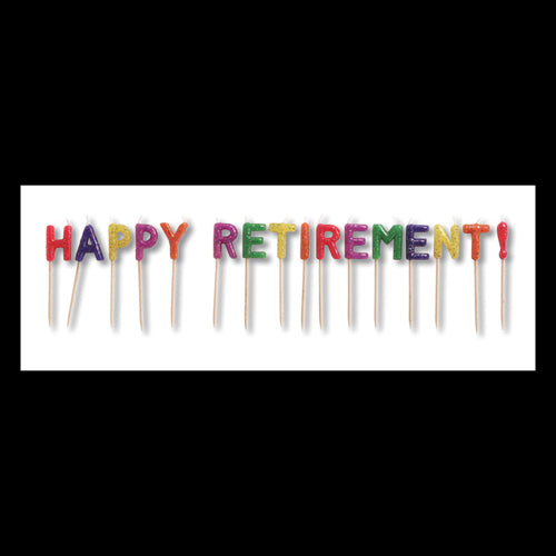 Happy Retirement Pick Candles
