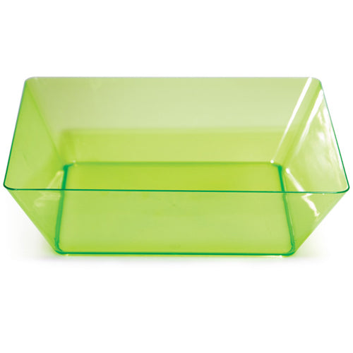 Green 11" Plastic Square Bowl-DS