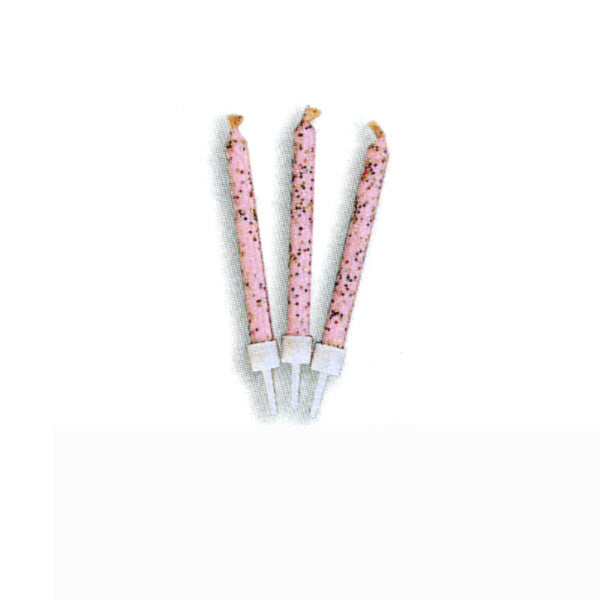 Pink Glitter Candles