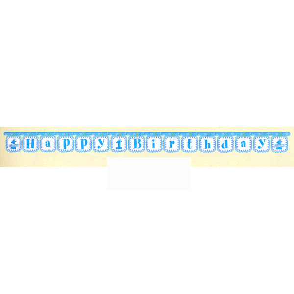 Celebrate 1 Boy Large Jointed Banner