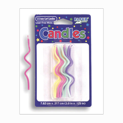 Crazy Curl Pastel Candles