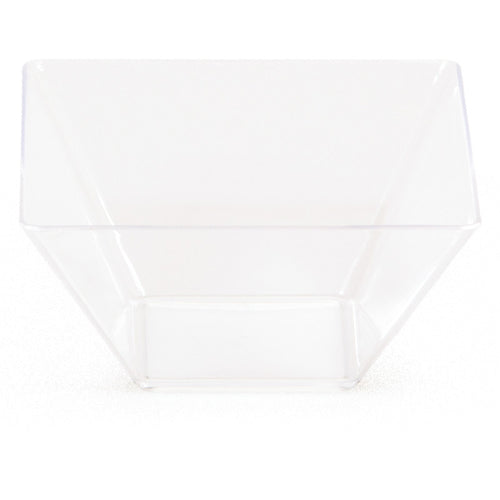 Clear 3.5" Plastic Square Bowl-DS
