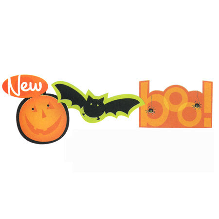 Halloween Squares Cutout Assortment <span style="color:#e32619;">(24 packages per case)</span>