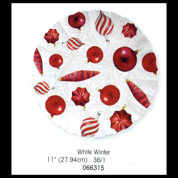 White Winter 11" Paper Tray