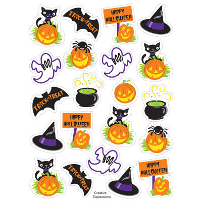 Halloween Cheer with Glitter Value Stickers
