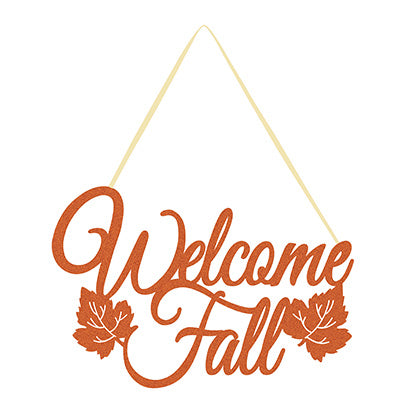 Welcome Fall Glitter Sign