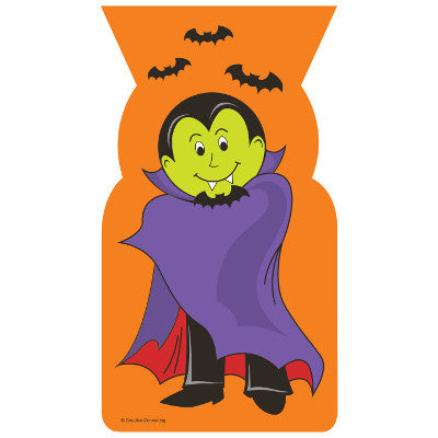 Vampire Shaped Cello Bags with Twist Ties <span style="color:#e32619;">(24 packages per case)</span>