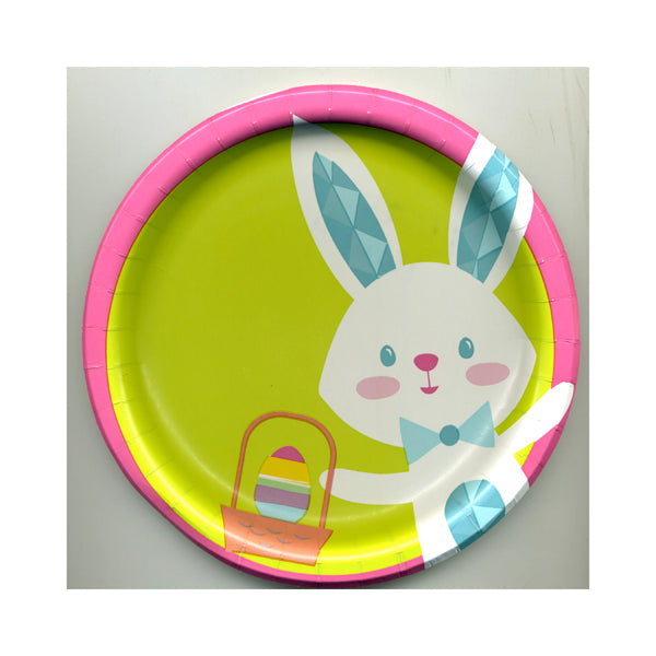Easter Bunny 6.75" Plates- No labels <span style="color:#e32619;">(24 packages per case)</span>
