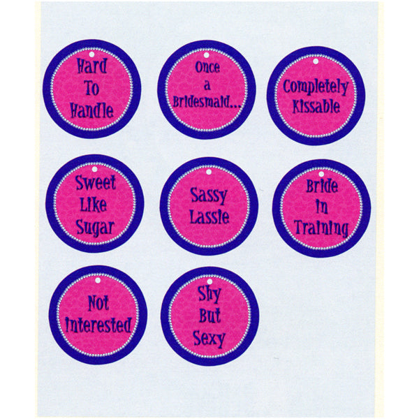 Girl's Night Out Lei Name Tags w-Sassy Sayings