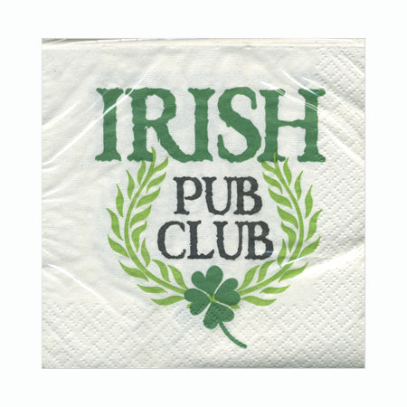 Irish Pub Club Irish Cocktails Beverage Napkins