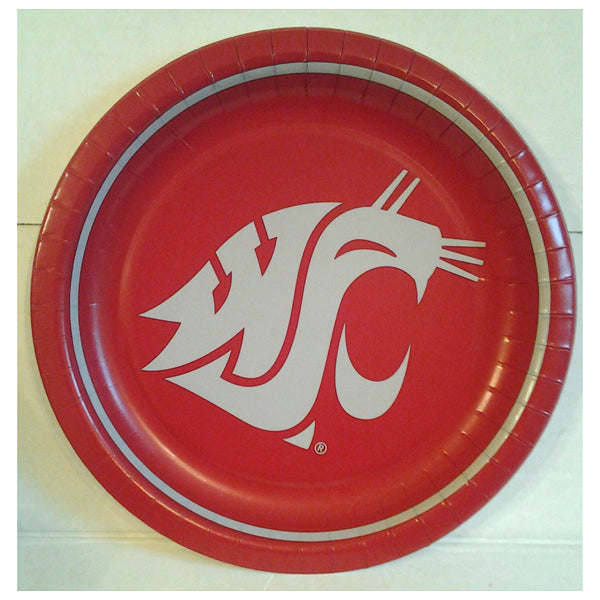 Washington State Cougars 10.25" Plates <span style="color:#e32619;">(24 packages per case)</span>