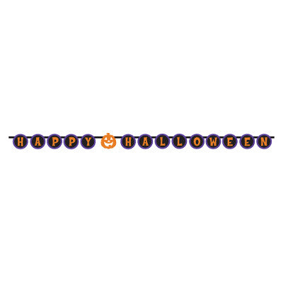 Happy Halloween Ribbon Circle Banner