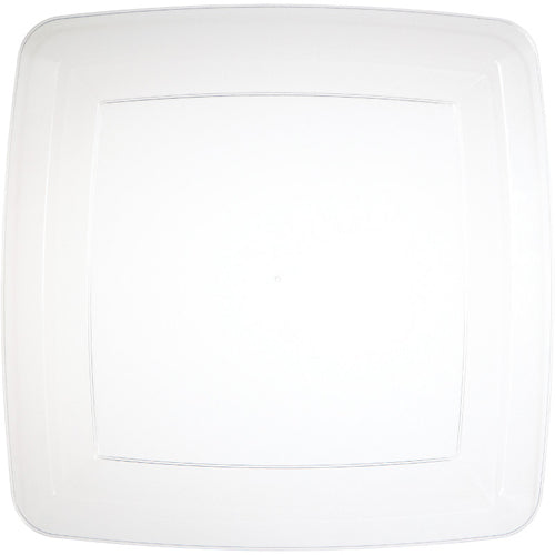 Clear 10.25" Plastic Square Plate-DS