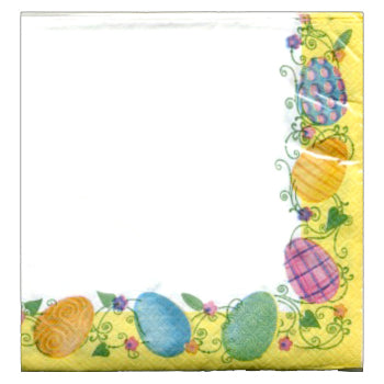 Easter Egg Garland Luncheon Napkins <span style="color:#e32619;">(24 packages per case)</span>