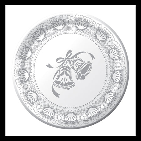 Silver Lace Wedding 6.75" Plates-BNW5