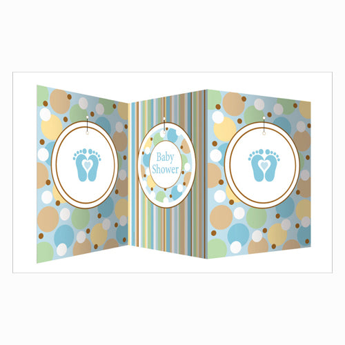 Tiny Toes Blue Accordian Centerpiece