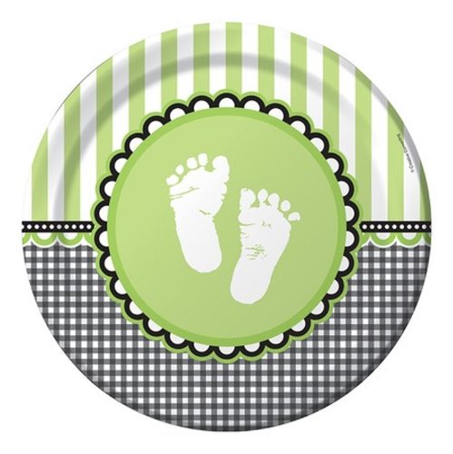 Sweet Baby Feet Green 6.75" Plates