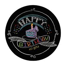 Chalk Birthday 8.75" Plates - No Labels