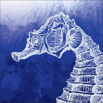 Marine Seahorse Beverage Napkins-B624