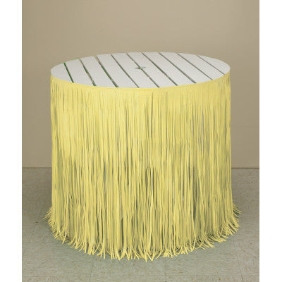 Yellow Fringe Plastic Tableskirt
