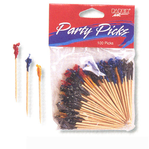 Multicolor Frilled Sandwich Picks-DS