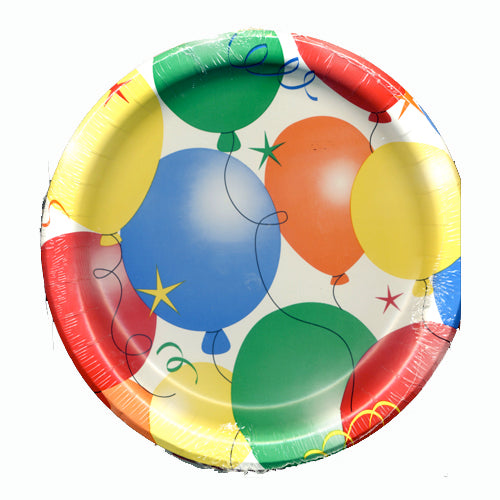 Balloons 8.75 inch Plates- No Labels