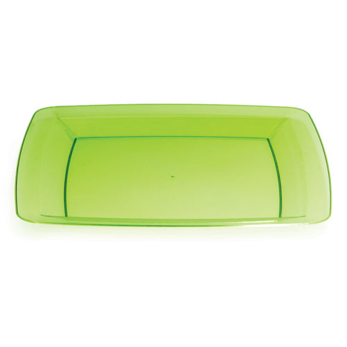 Green 10.25" Plastic Square Plate-DS