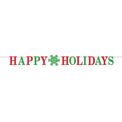 Happy Holidays Ribbon Banner