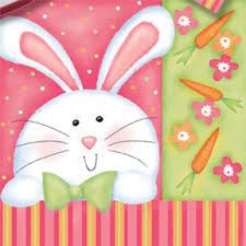 Cheerful Bunny Luncheon Napkins