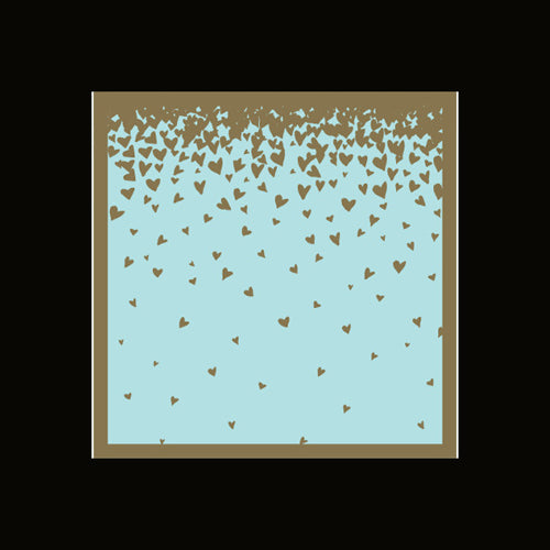 Gilded Geo Hearts Luncheon Napkins-B723