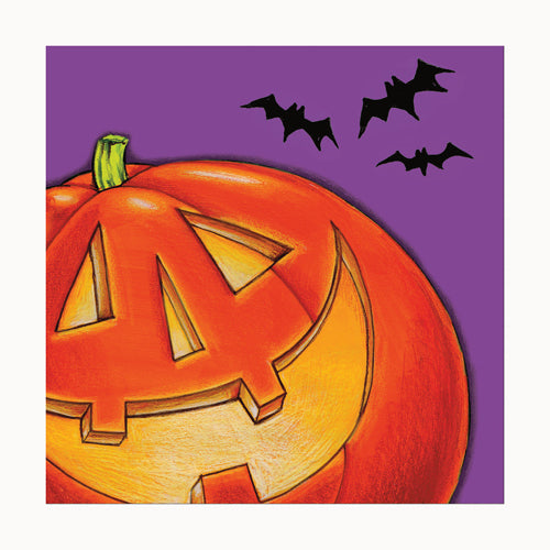 Beaming Pumpkin Beverage Napkins