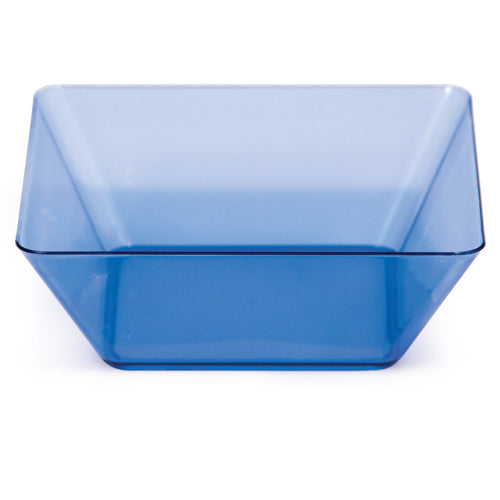 Blue 5" Plastic Square Bowl-DS