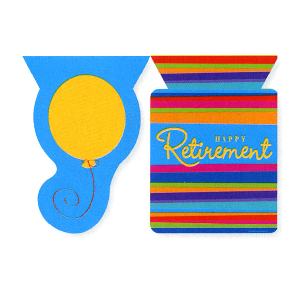 Retirement Stripes Shaped Flag Banner