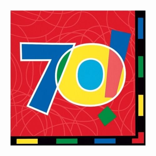 Birthday Party 70th Luncheon Napkin
