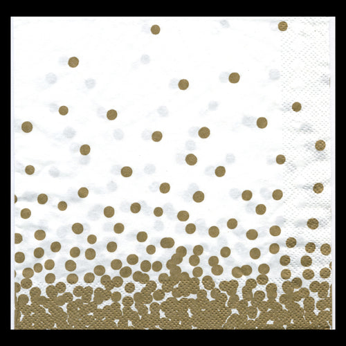 Gold Confetti Luncheon Napkins-B523