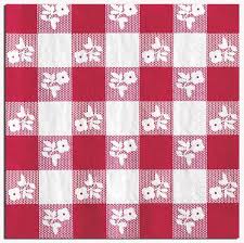 Red Gingham Beverage Napkins