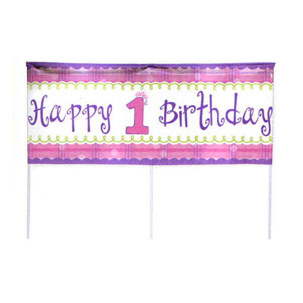 Celebrate 1 Girl Yard Banner