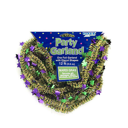 Mardi Gras Foil Shaped Garland