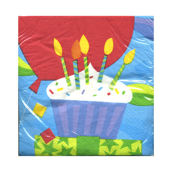 Cupcake Candles Luncheon Napkins-B522