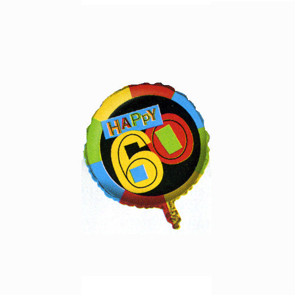 Happy Something 60th Mylar Balloon
