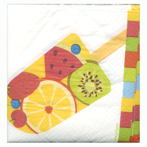 Fruit Popsicle High Count Beverage Napkins