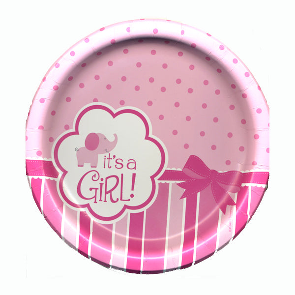 Baby Giraffe Girl 8.75" Plates - No labels