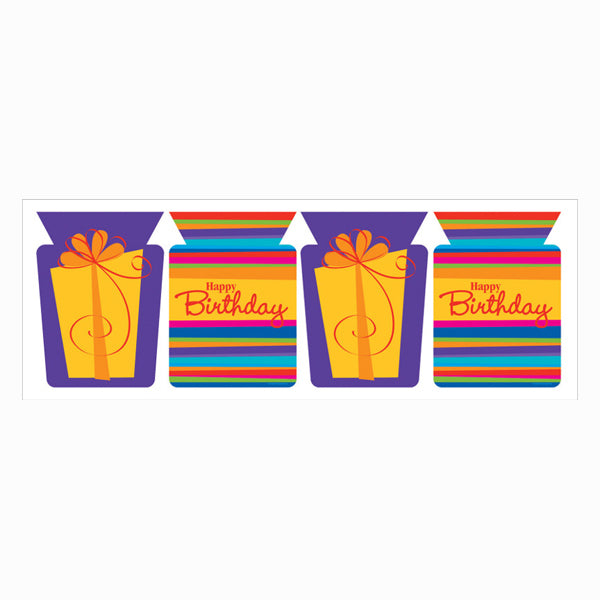 Birthday Stripes Shaped Flag Banner