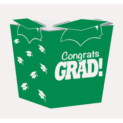 Grad Hat Green Treat Boxes