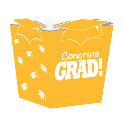 Grad Hat Yellow Treat Boxes