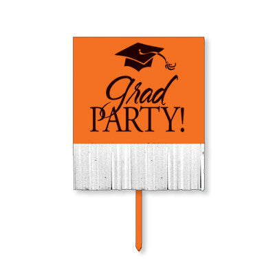 Grad Orange Yard Sign