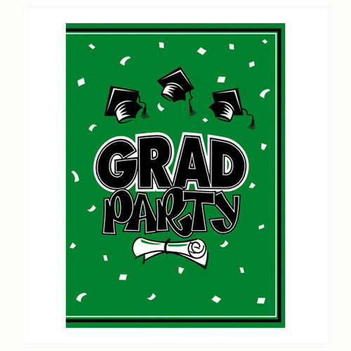 Congrats Grad Invite Emerald Green