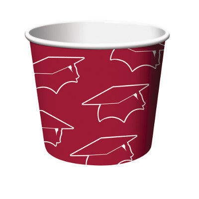 Grad Treat Cups Printed Burgundy